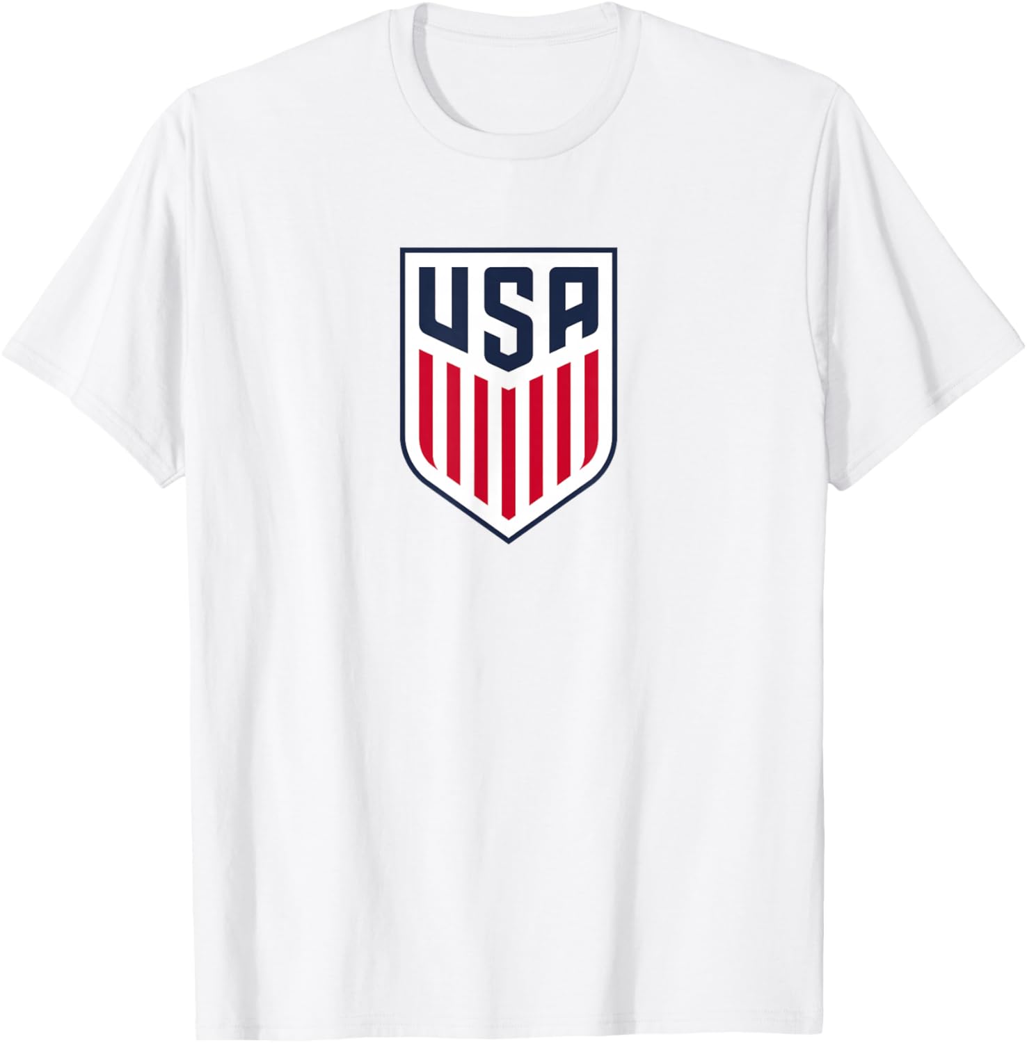 Officially Licensed US Men's Soccer Weston McKennie, Crest T-Shirt - T-Shirt | White