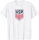 Officially Licensed US Men's Soccer Weston McKennie, Crest T-Shirt - T-Shirt | White