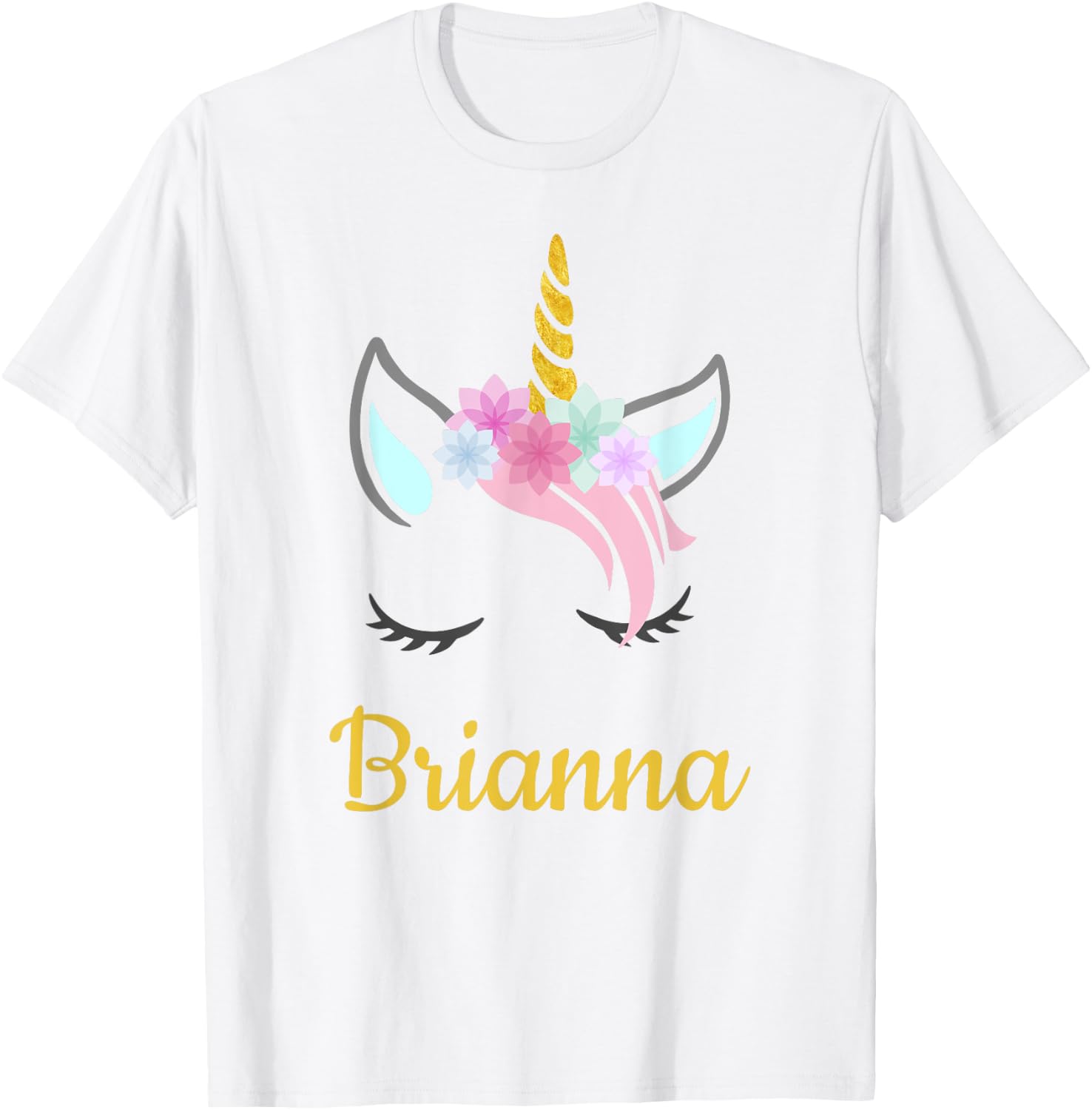 Brianna Unicorn Name Shirt for Brianna T-Shirt - T-Shirt | White