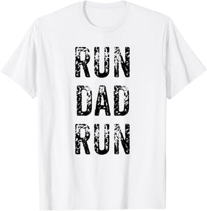 Funny Run Dad Marathon 5k Family Race Day Gift T-Shirt - T-Shirt | White