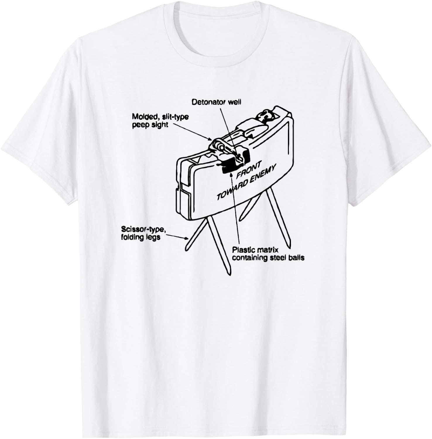 Funny Infantry Claymore Mine shirt 0311 11B T-Shirt - T-Shirt | White