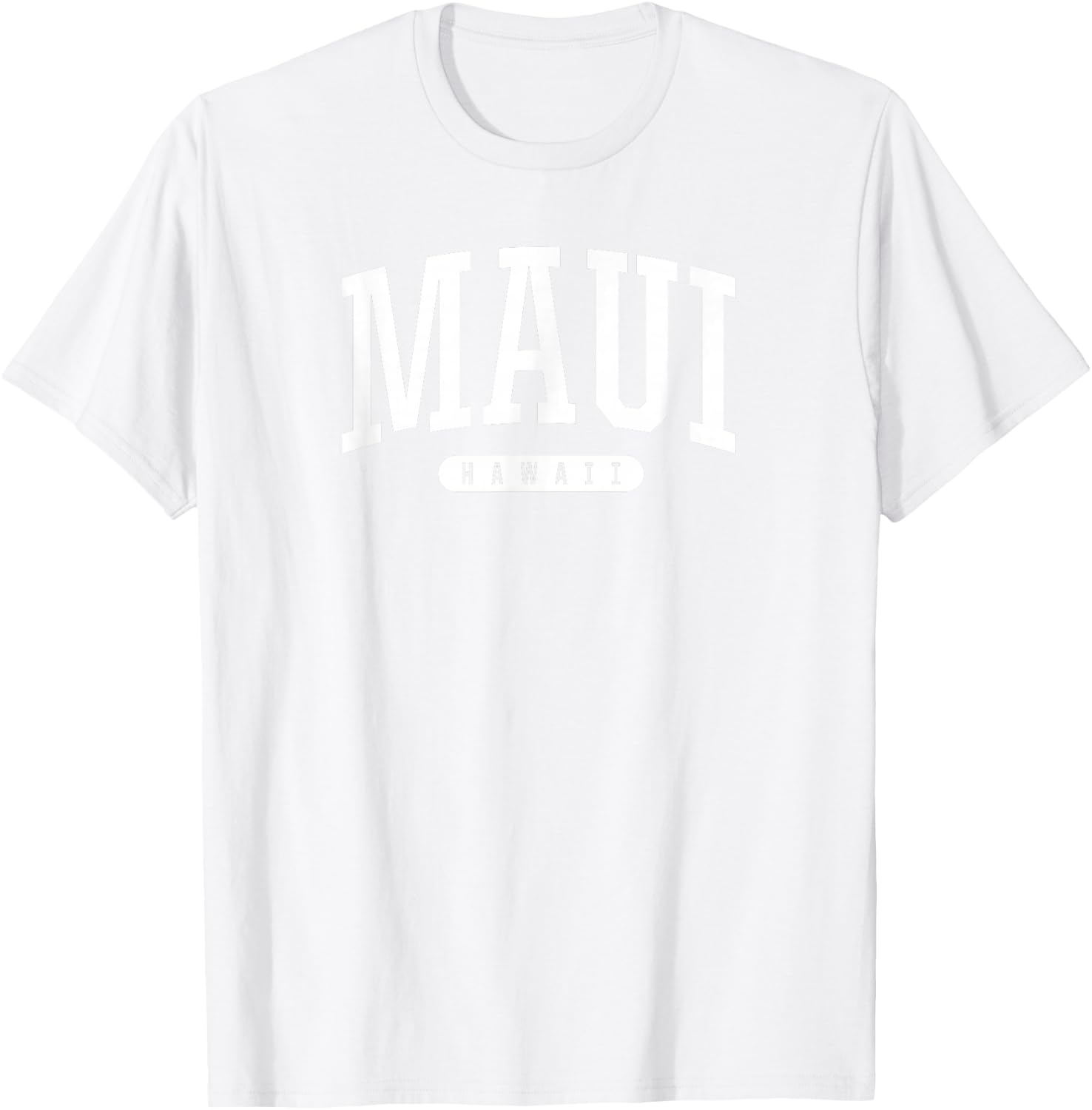 College Style Maui Hawaii Souvenir Gift T-Shirt - T-Shirt | White