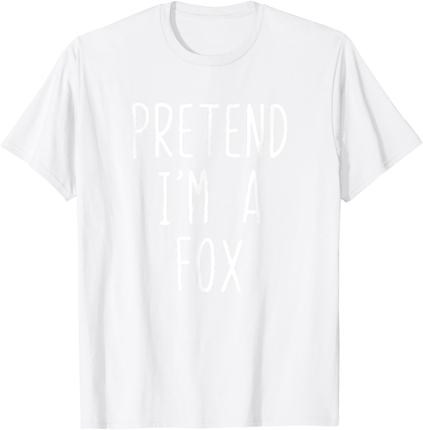 Pretend I'm A Fox Costume Halloween Funny Lazy Adult Kids T-Shirt - T-Shirt | White
