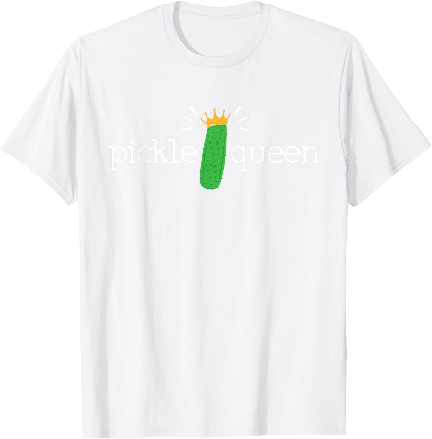 Pickle Queen Cucumber Vegetable Vegan Gift Shirt T-Shirt - T-Shirt | White