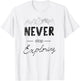 Never stop exploring adventures T-Shirt - T-Shirt | White