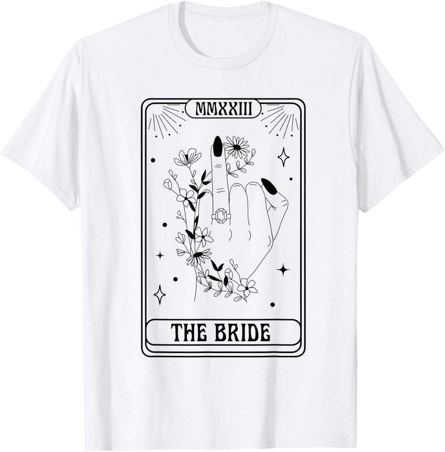 The Bride Gothic Bachelorette Spooky Season Matching T-Shirt - T-Shirt | White