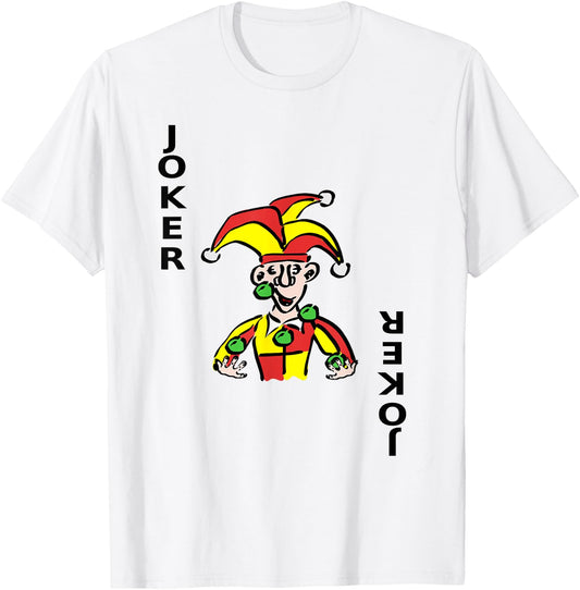 Joker Card Deck Of Cards Halloween Costume Matching Gift T-Shirt - T-Shirt | White