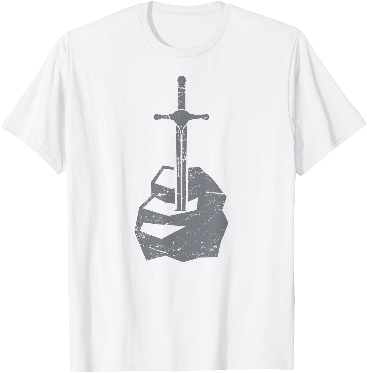 Medieval Literature King Arthur | Sword T-Shirt - T-Shirt | White
