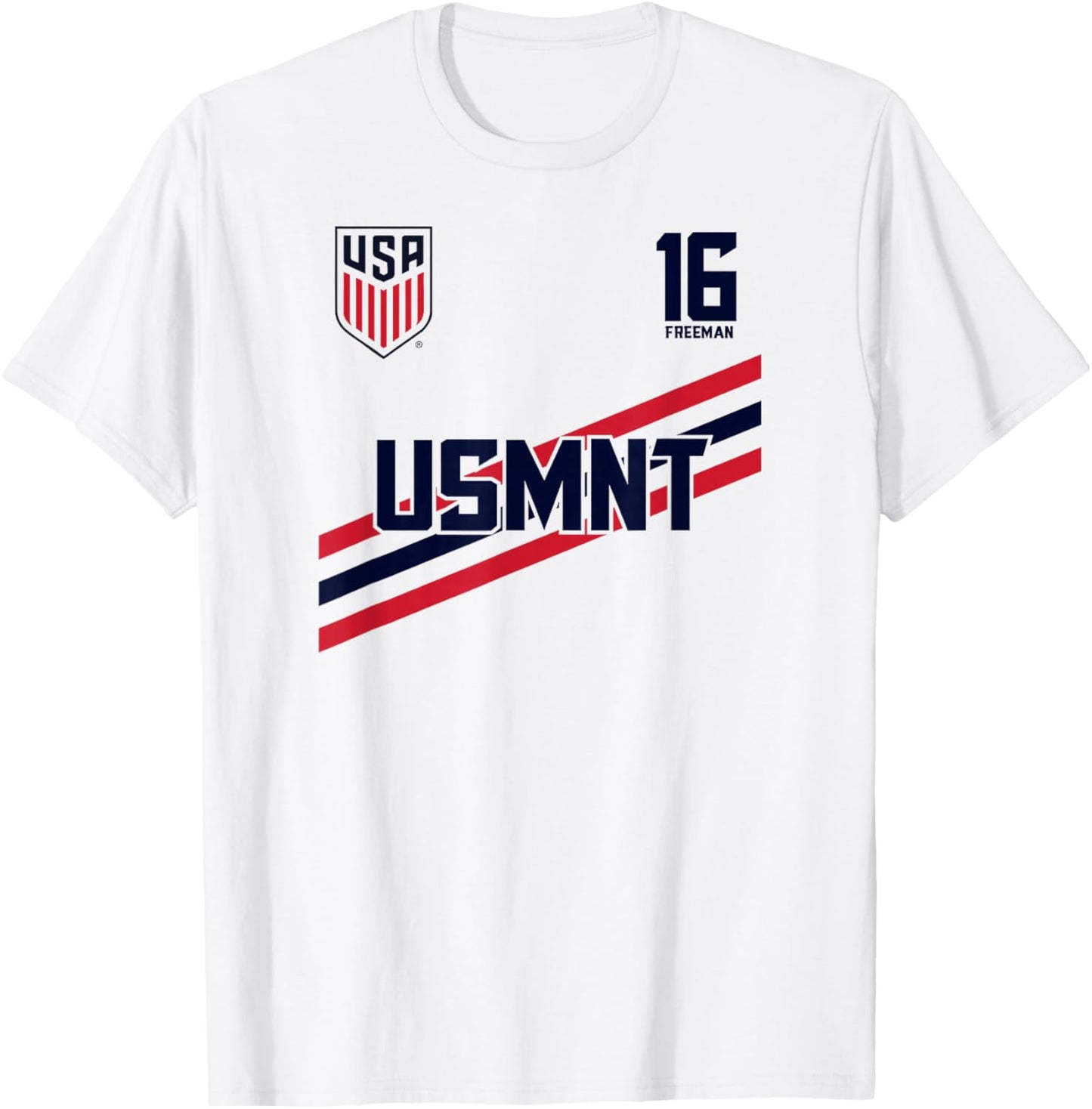 Alex Freeman 16 White USMNT Officially Licensed T-Shirt - T-Shirt | White