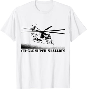 CH53E Super Stallion helicopter crew T-Shirt - T-Shirt | White