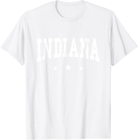 Indiana - Preppy Varsity Pink - Throwback Design - Classic T-Shirt - T-Shirt | White