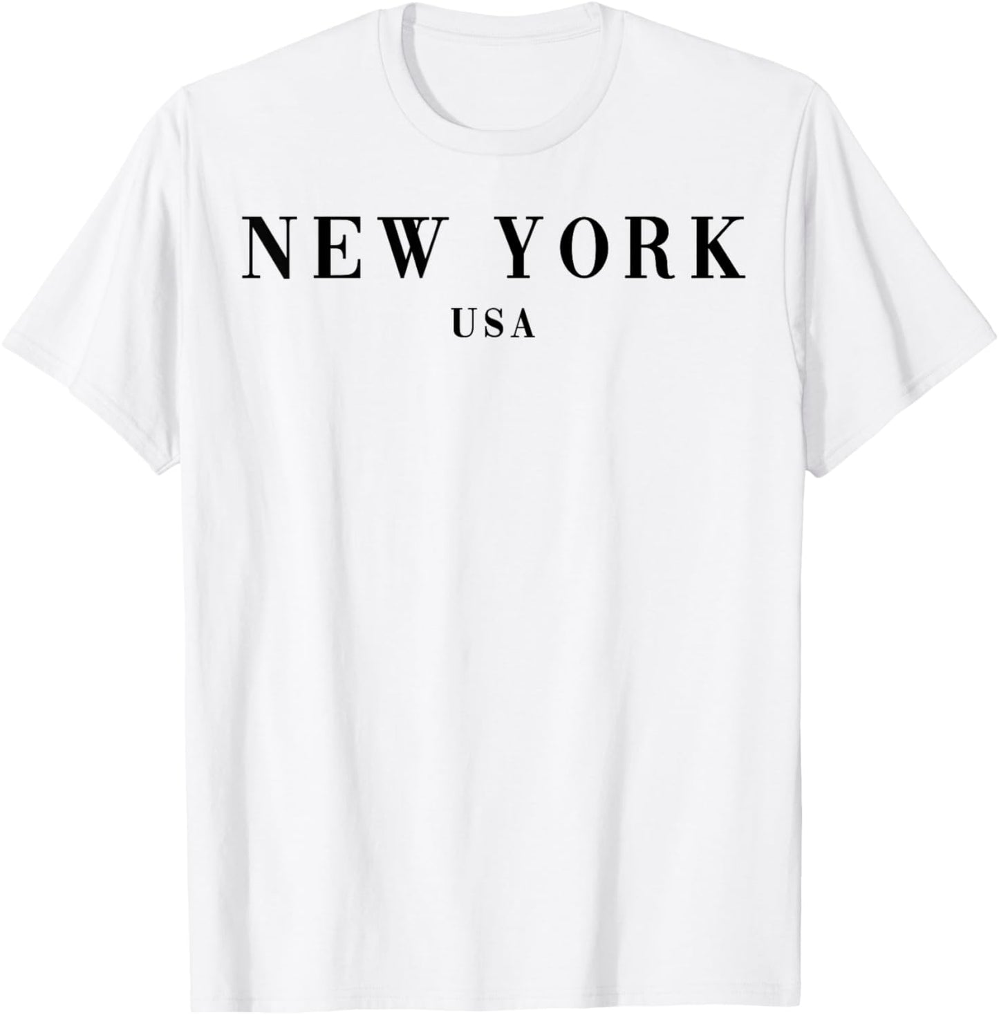 New York USA Chic Trendy Elegant Luxe Modern Sleek Stylish T-Shirt - T-Shirt | White