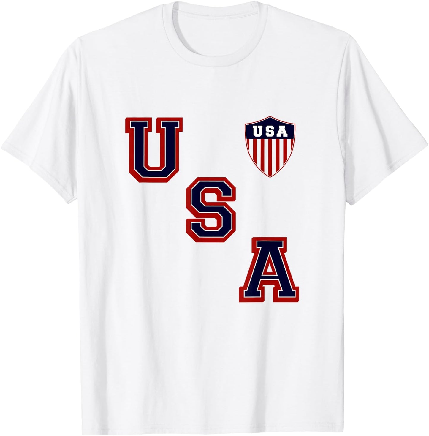USA Vintage Hockey | 80s Throwback Hockey Jersey T-Shirt - T-Shirt | White