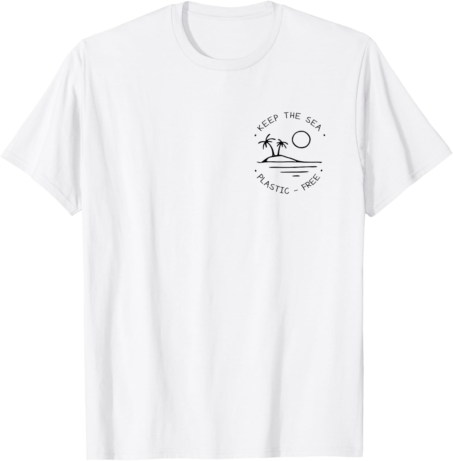 Keep The Sea Plastic Free Ocean Lover T-Shirt - T-Shirt | White
