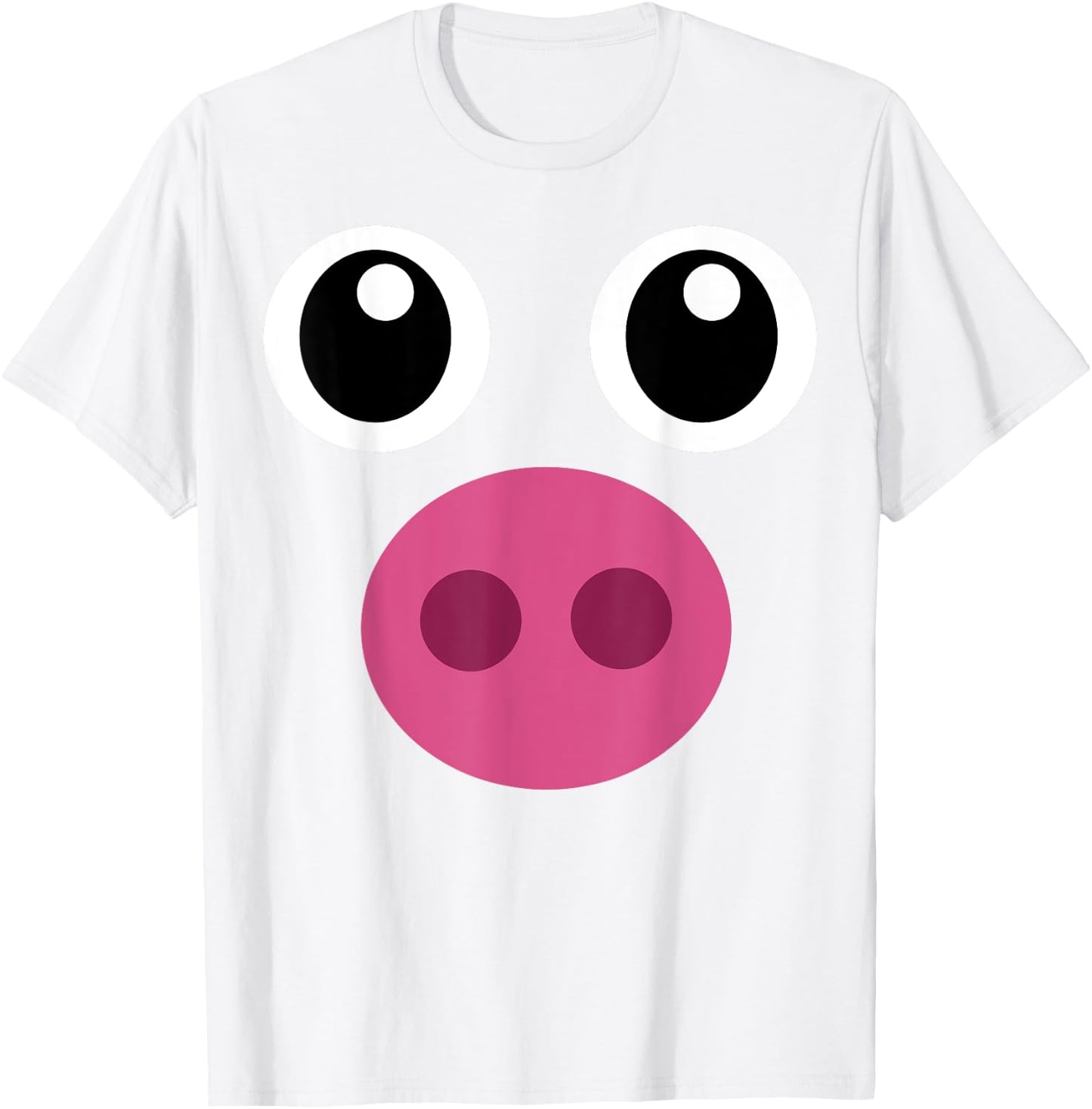 Funny Pig Face Shirt Swine Halloween Costume Gift T-Shirt - T-Shirt | White