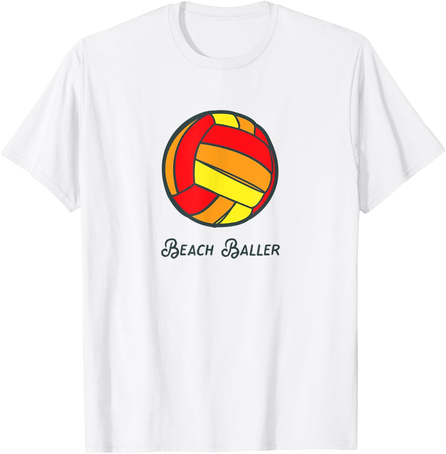 Beach Baller Saturated Sunset Volleyball Shirt Men Women Kids T-Shirt - T-Shirt | White