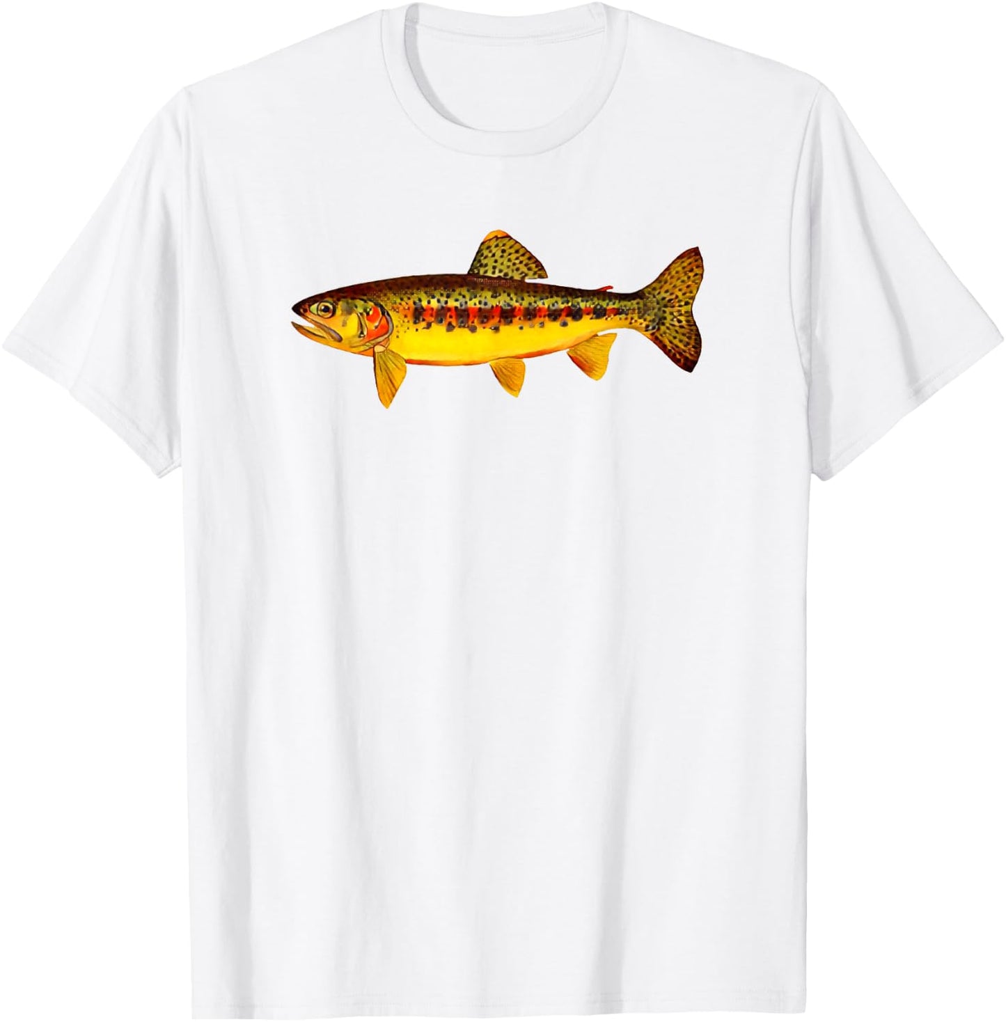 Retro Golden Trout - California Fly Fishing Fish T-Shirt - T-Shirt | White