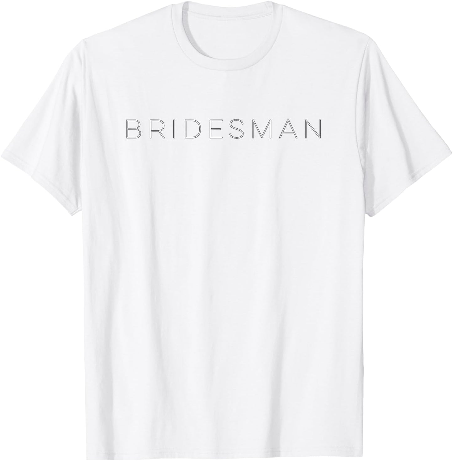 Minimal Simple Bridesman T-Shirt - T-Shirt | White