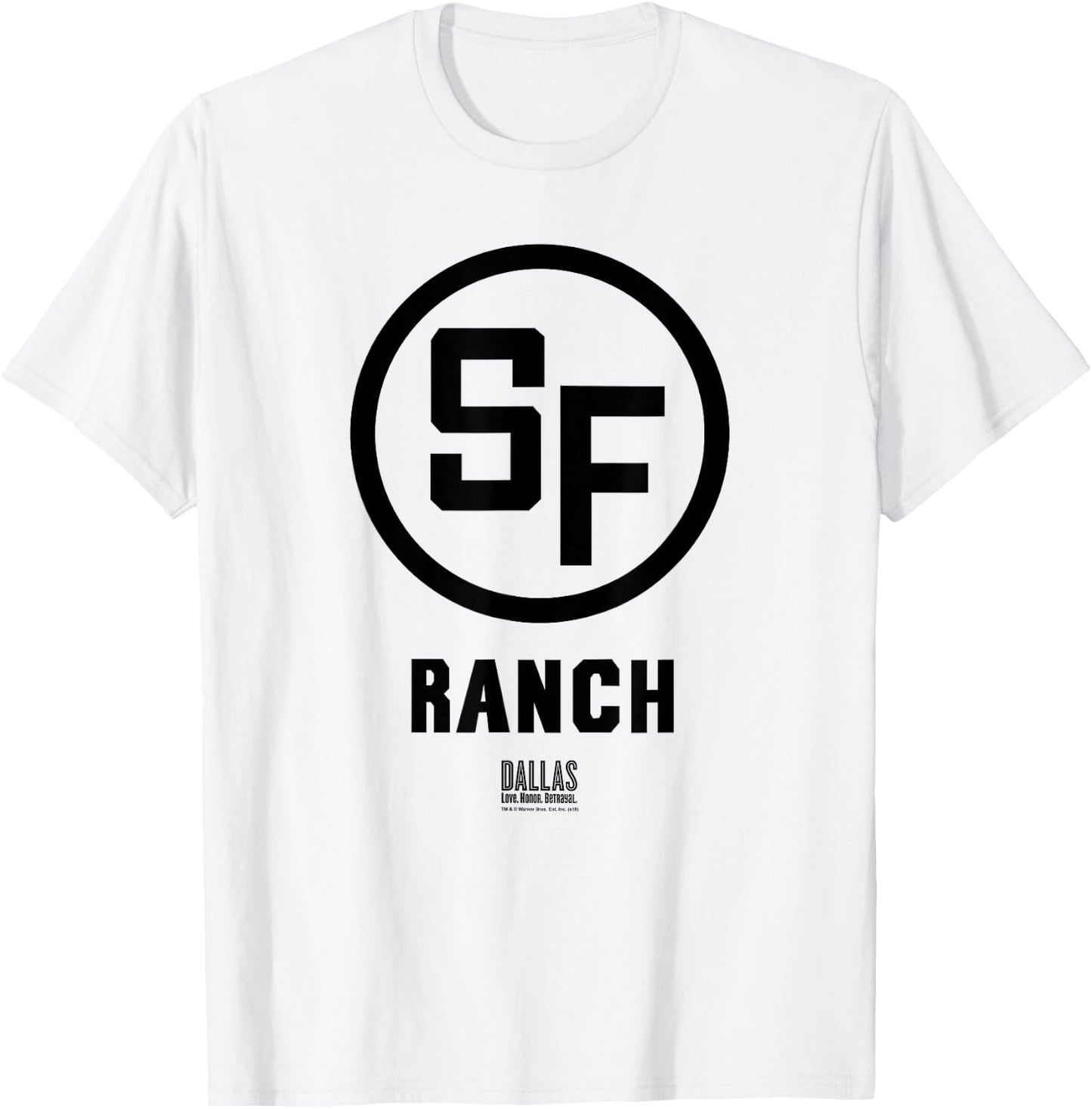Dallas TV Series Southfork Ranch Gray T-Shirt - T-Shirt | White