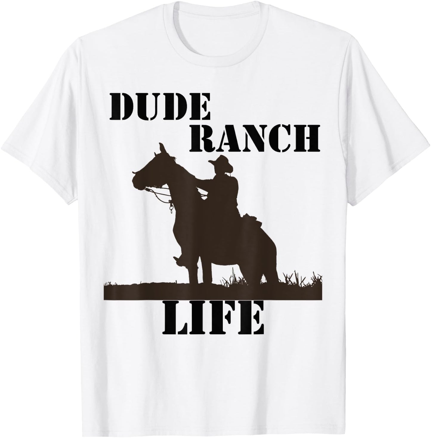 Cool Dude Ranch Life Horse Men Women Kids Boys Girls T-Shirt - T-Shirt | White