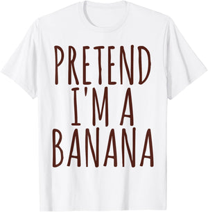 Funny Lazy Halloween Pretend I'm A Banana Gift Small T-Shirt - T-Shirt | White
