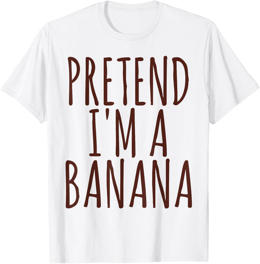 Funny Lazy Halloween Pretend I'm A Banana Gift Small T-Shirt - T-Shirt | White