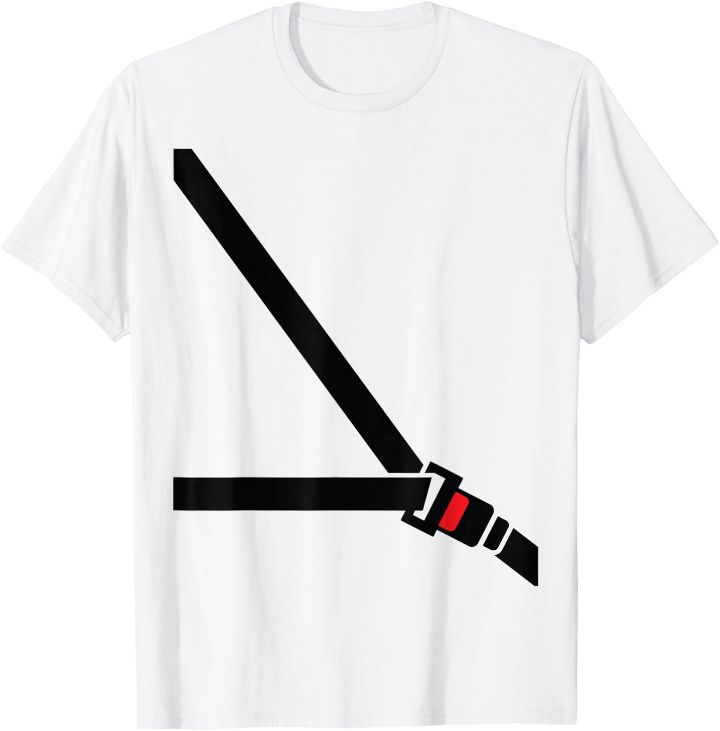Seat Belt Shirt - Funny Fake Seatbelt - Passenger T-Shirt - T-Shirt | White