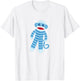 Cute Blue Striped Sock Monkey T-Shirt - T-Shirt | White