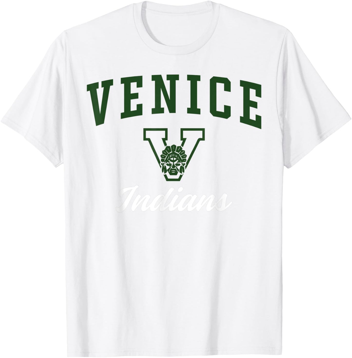 Venice High School Indians C3 T-Shirt - T-Shirt | White