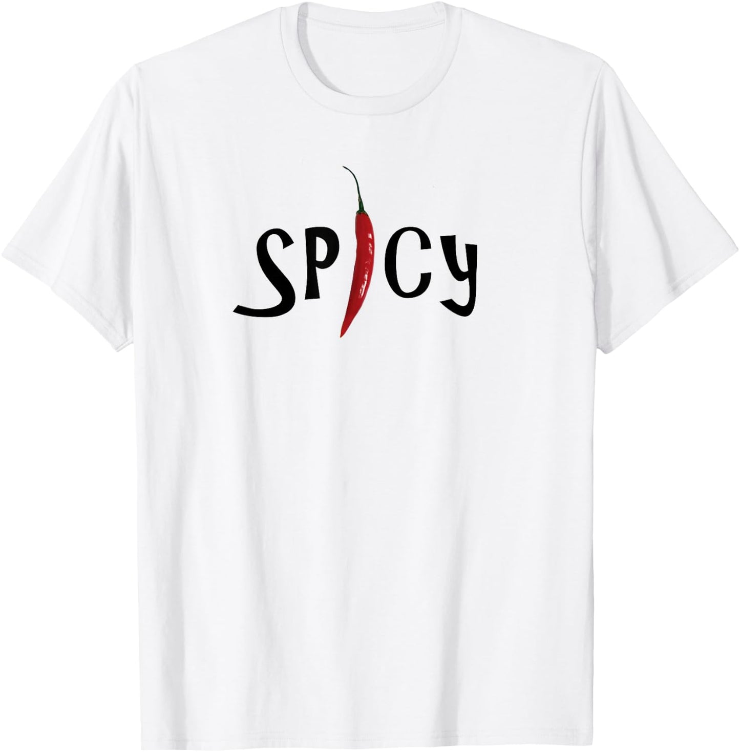 Spicy Hottie funny with Chili Pepper T-Shirt - T-Shirt | White