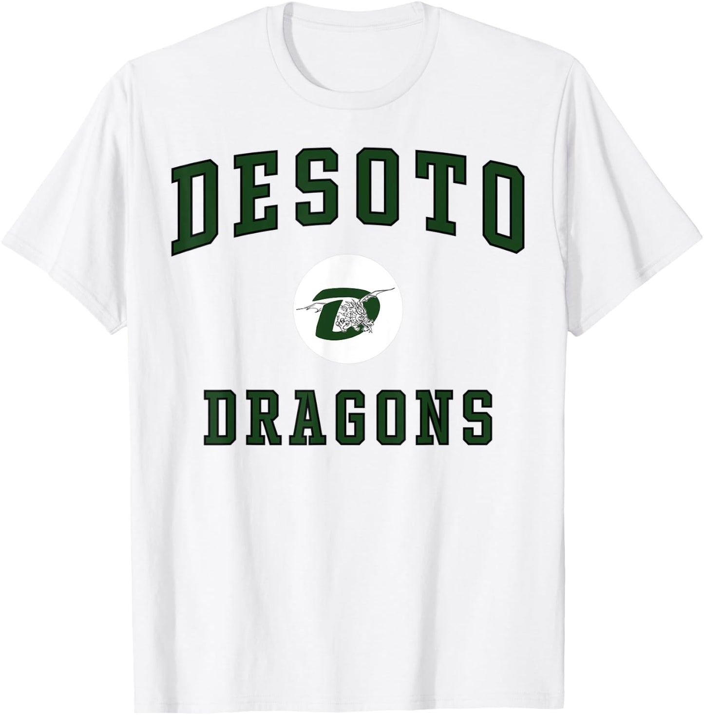 De Soto High School Dragons T-Shirt - T-Shirt | White