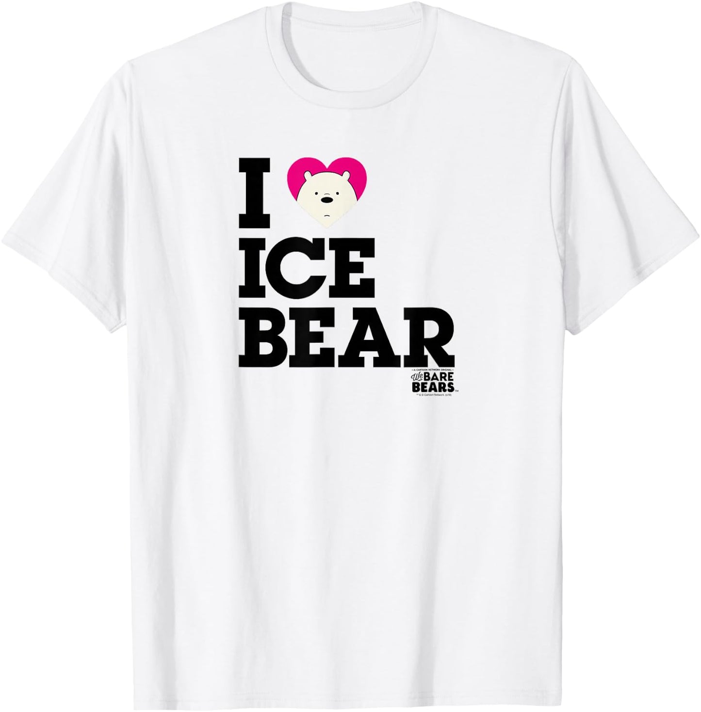 We Bare Bears Heart Ice Bear T-Shirt - T-Shirt | White