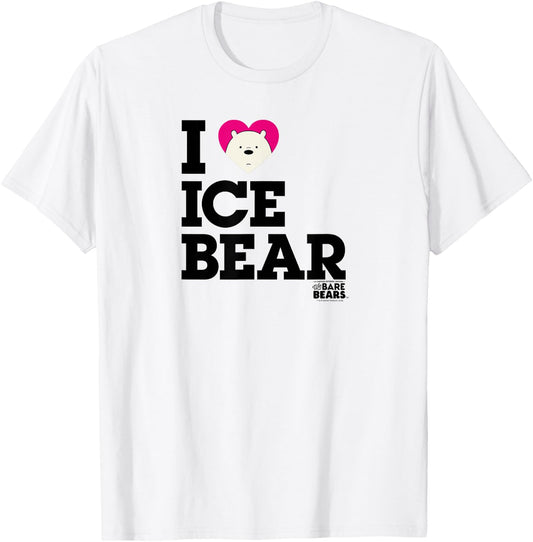 We Bare Bears Heart Ice Bear T-Shirt - T-Shirt | White