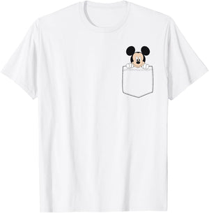 Disney Adult Classic Fit Mickey Mouse - Blue Cotton , ODNY-2045 T-Shirt - T-Shirt | White