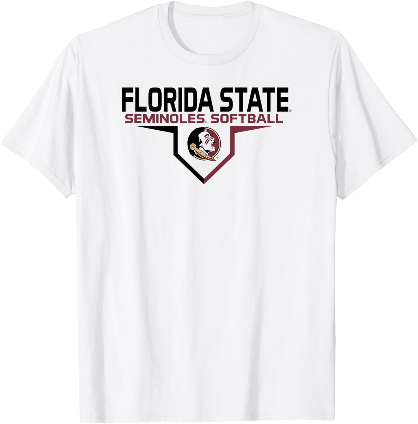 Florida State Seminoles Softball Plate White T-Shirt - T-Shirt | White