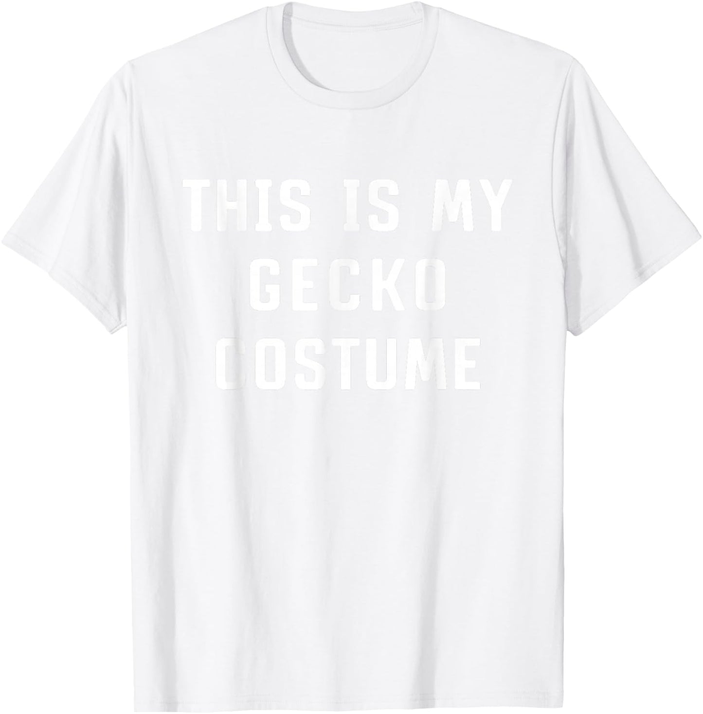 This Is My Gecko Halloween Costume Simple Funny Last Minute T-Shirt - T-Shirt | White