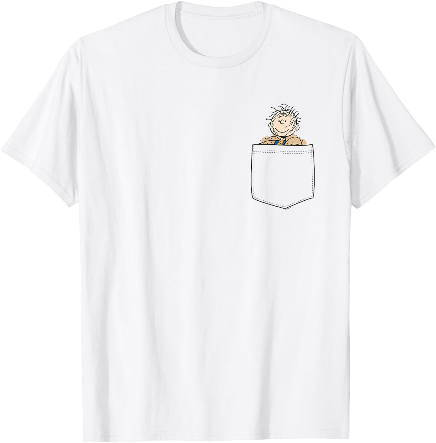 Peanuts Snoopy Pig Pen Faux Pocket T-Shirt - T-Shirt | White