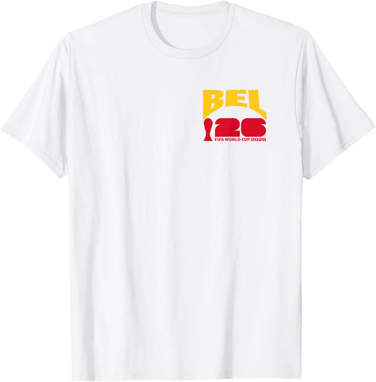 FIFA World CUP26 Belgium Ball in Goal T-Shirt - T-Shirt | White