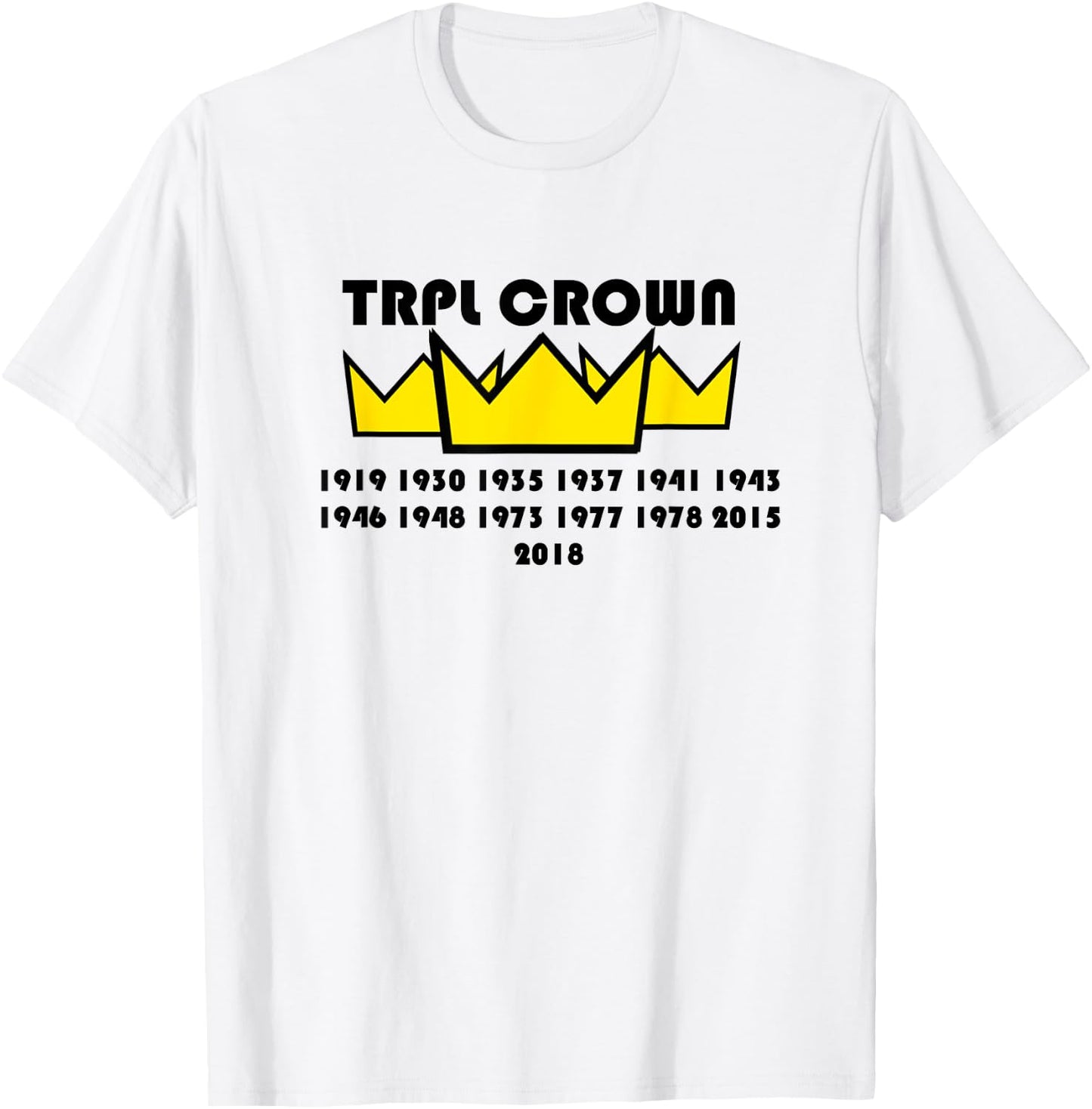 Every Triple Crown Winner Years 1919-2018 T-Shirt - T-Shirt | White