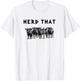 Funny Cow Herd That Cow Black Angus - Grey, X-Small, -Adults, Short Sleeve T-Shirt - T-Shirt | White