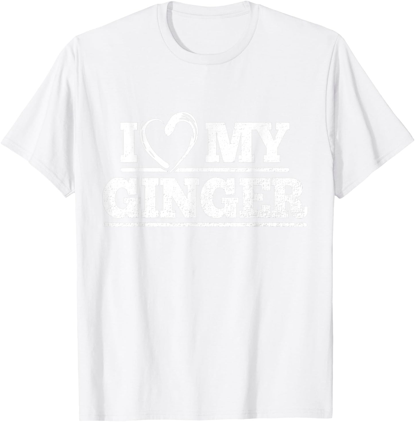 Funny I love my Ginger Red Hair Nerd Couple T-Shirt - T-Shirt | White