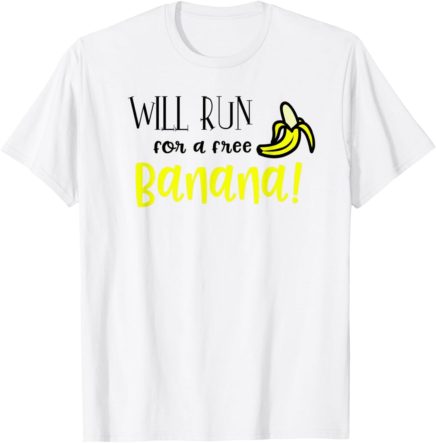 Marathon Funny Motivation I Running Banana gift T-Shirt - T-Shirt | White