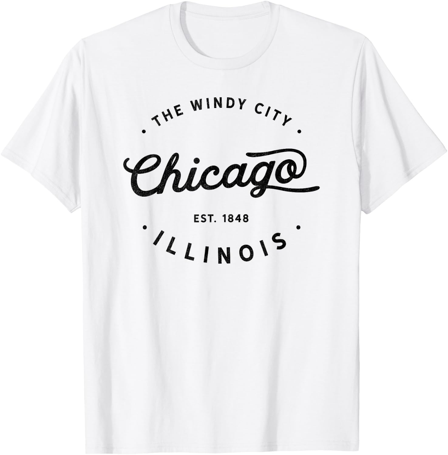 Classic Vintage Retro Chicago Illinois Windy City USA Gift T-Shirt - T-Shirt | White