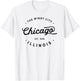 Classic Vintage Retro Chicago Illinois Windy City USA Gift T-Shirt - T-Shirt | White