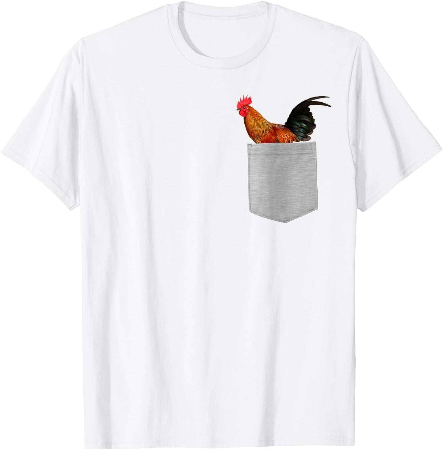 Animal in Your Pocket Proud Rooster Cock T-Shirt - T-Shirt | White