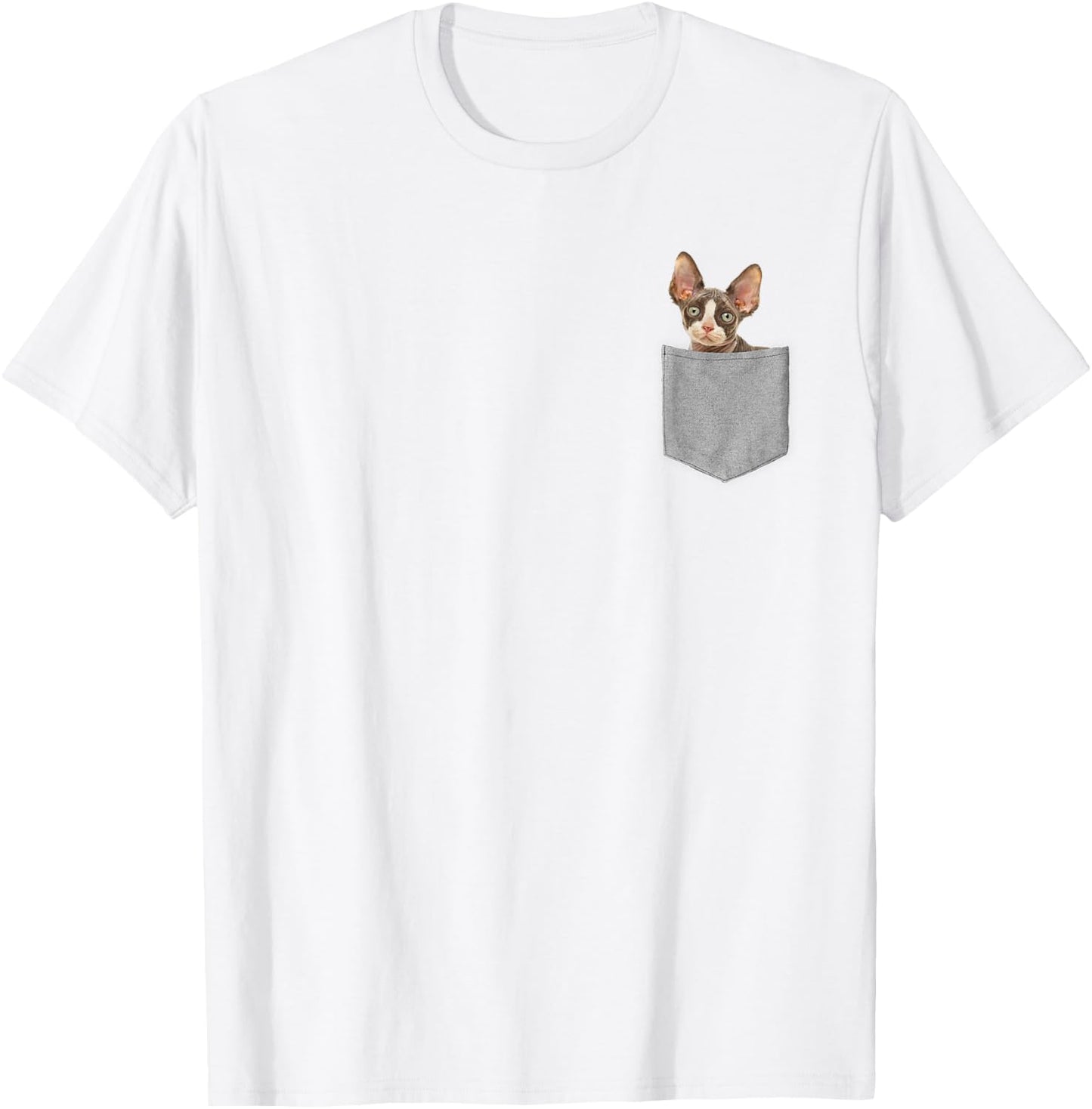 Sphynx Shirt Sphinx Cat In Pocket Men Women Girls Kids T-Shirt - T-Shirt | White