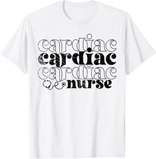 Proud Cardiac Nurse, Nursing, Nurse Lover T-Shirt - T-Shirt | White