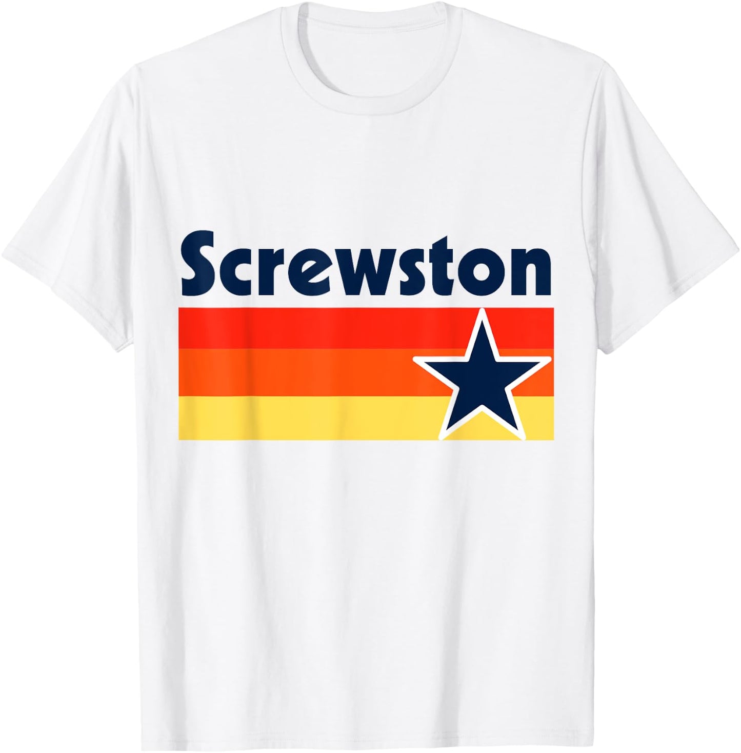 Screwston Texas H-town Houston Retro T-Shirt - T-Shirt | White