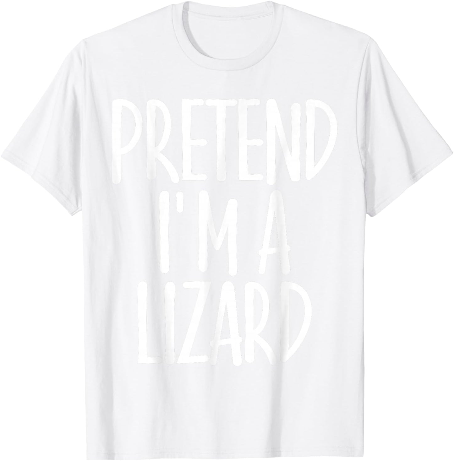 Fun Easy Pretend I'm Lizard Costume Gift Joke Halloween T-Shirt - T-Shirt | White