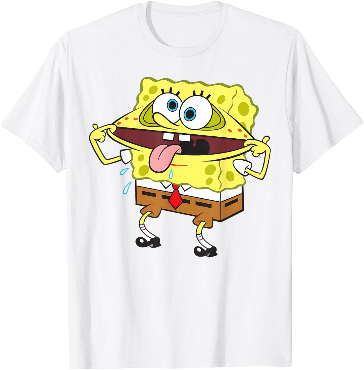 Spongebob SquarePants Goofy Face Funny T-Shirt - T-Shirt | White